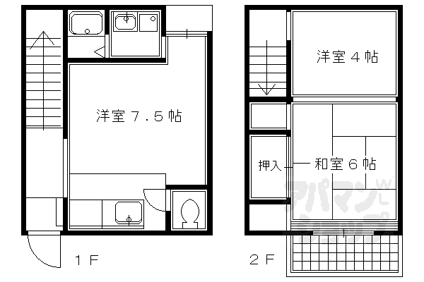 東竪町貸家の間取り写真