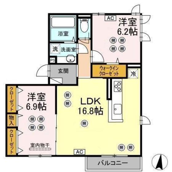 ルミエール庚午北の間取り写真