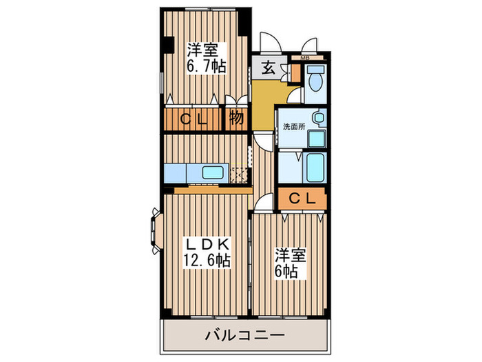 クオ-レ鶴里の間取り写真