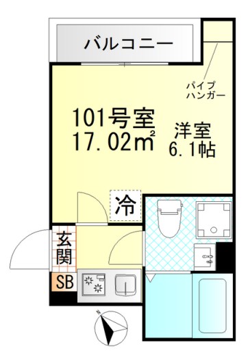 Valle Feliz雑色の間取り写真