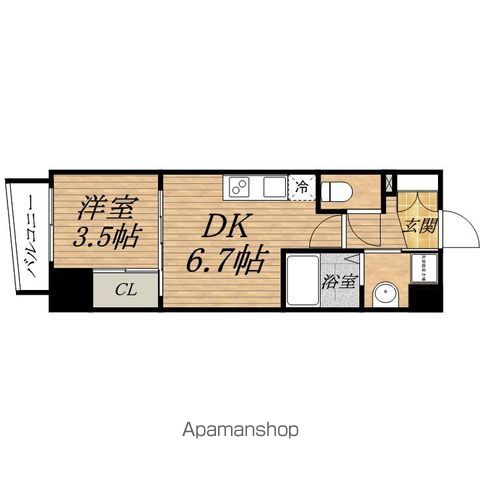 地下鉄御堂筋線 本町駅 徒歩7分 15階建 築11年の間取り写真