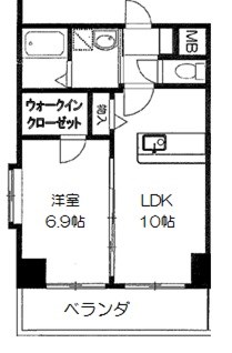 ＪＲ鹿児島本線 南福岡駅 徒歩5分 10階建 築21年の間取り写真