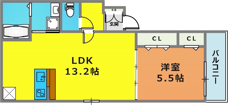 フジパレス神戸春日野道の間取り写真