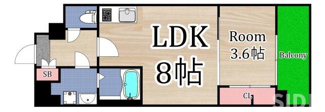 Alivis緑橋の間取り写真
