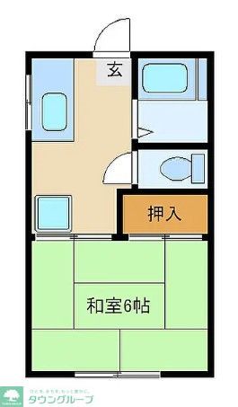 ＪＲ相模線 北茅ケ崎駅 徒歩10分 2階建 築38年の間取り写真
