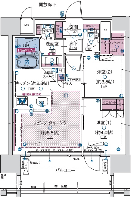 相鉄本線 大和駅 徒歩3分 12階建 築1年の間取り写真
