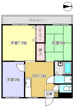 モードマンションAの間取り写真