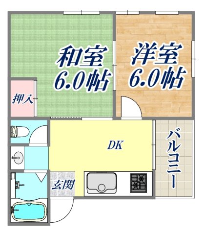 マンション幸宝の間取り写真