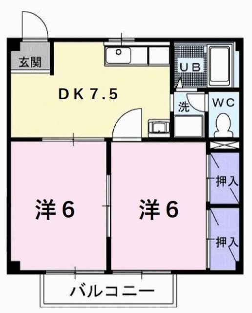 小野市上本町のアパートの間取り