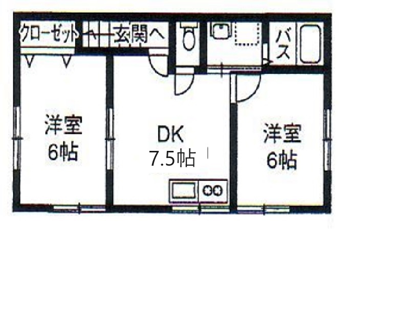 グリーンハイツ6号棟の間取り