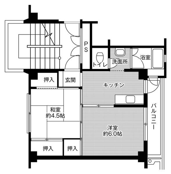 ビレッジハウス総和2号棟の間取り