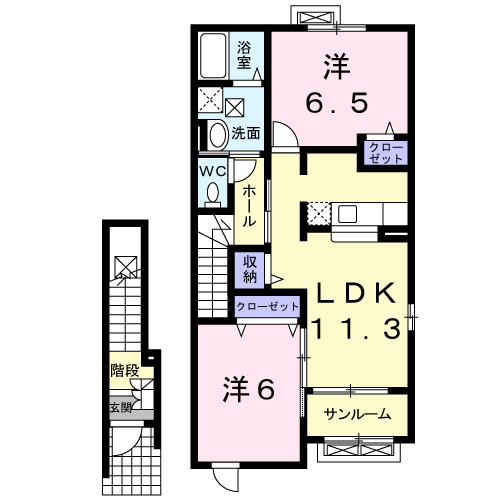 グラシオッソＢの間取り