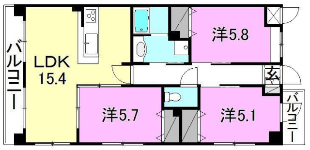 アルカサール道後の間取り