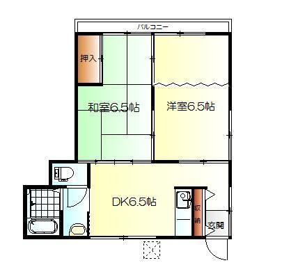 東中央１丁目浜田アパートの間取り