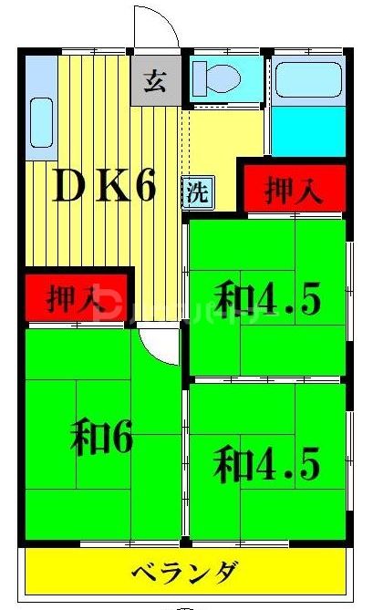 横須賀ハイツの間取り