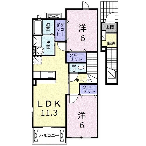 セレーノ　Ａ棟の間取り