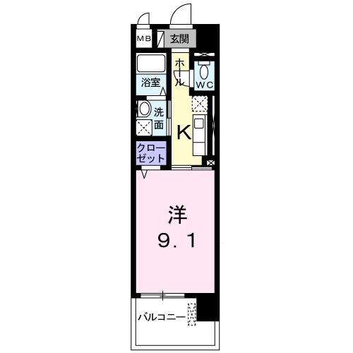 高松市木太町のマンションの間取り