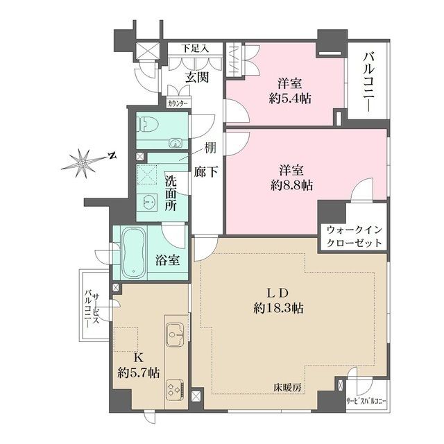 パークハウス目白近衛町の間取り