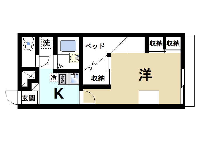 天理市二階堂上ノ庄町のアパートの間取り