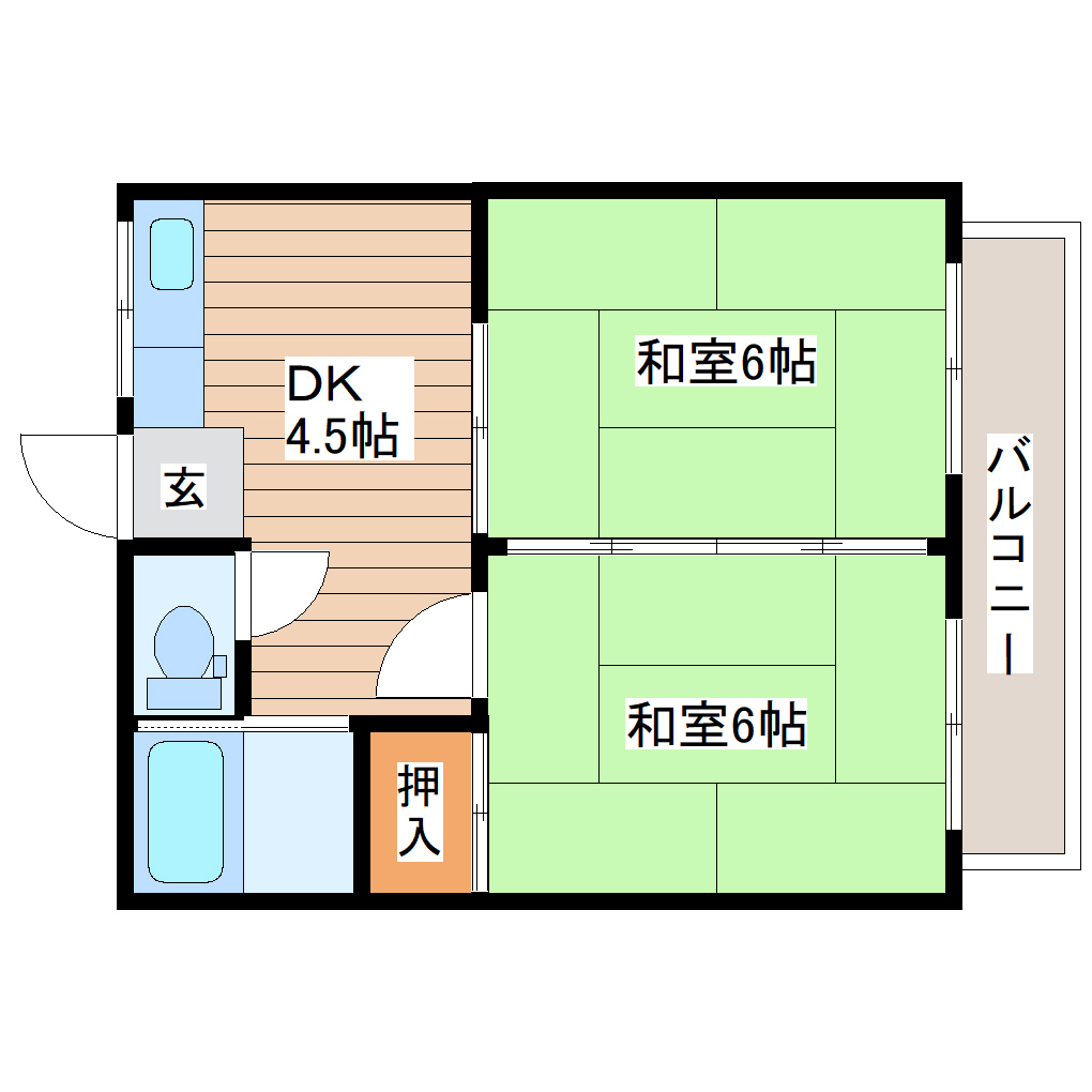 サンライズ泉ヶ岡A棟の間取り