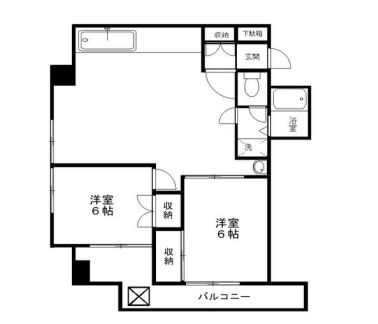 【荒川区東日暮里のマンションの間取り】