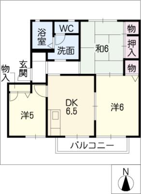 サンシャインＡ棟の間取り