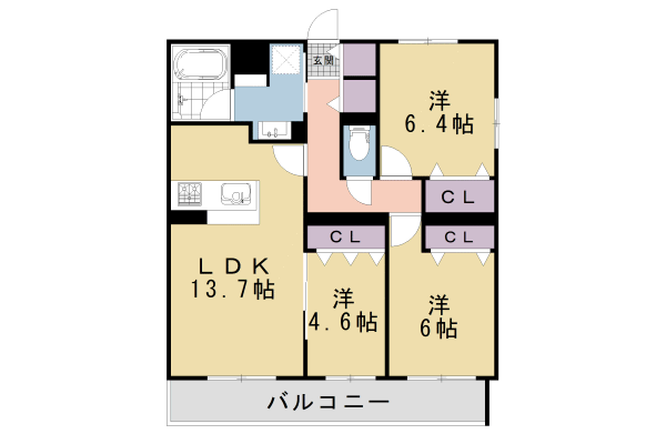 （仮称）上賀茂東上之段町プロジェクトの間取り