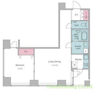 港区三田のマンションの間取り