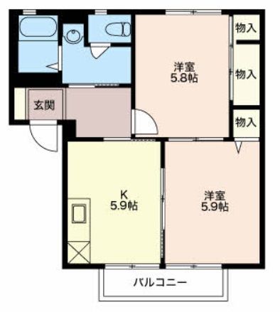 ハシマ．Ｔ．ハウスの間取り