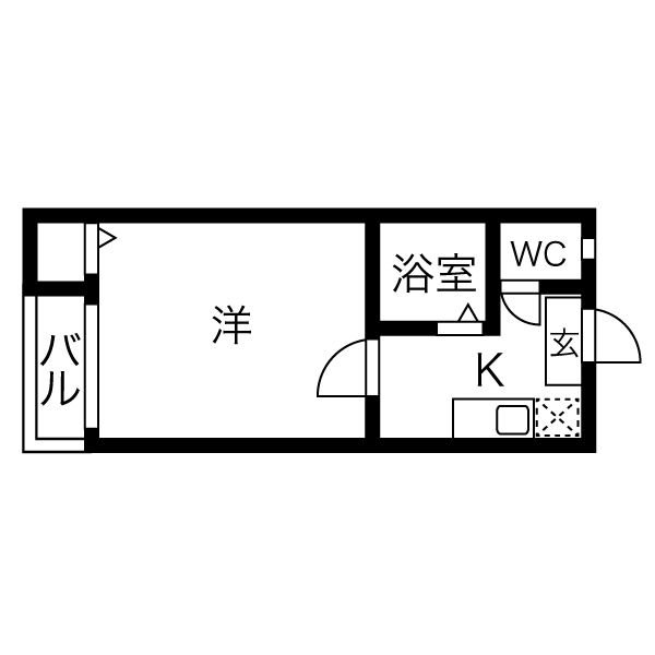 名古屋市守山区藪田町のアパートの間取り