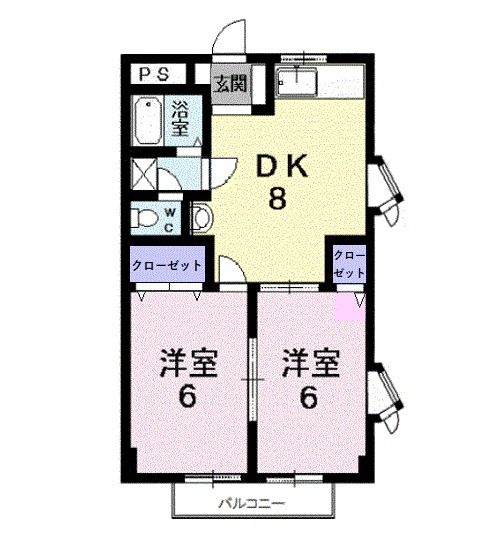 堺市中区深井清水町のアパートの間取り