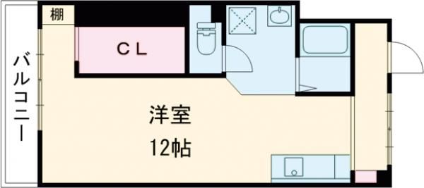 京都市上京区菱屋町のマンションの間取り