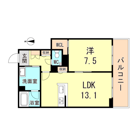 神戸市須磨区潮見台町のマンションの間取り