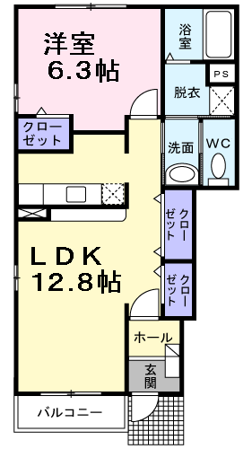 アンジェラスBの間取り