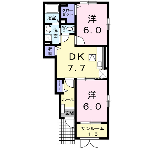 マーメイドＢの間取り