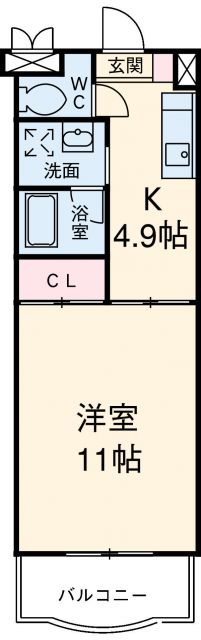 【掛川市下俣南のマンションの間取り】