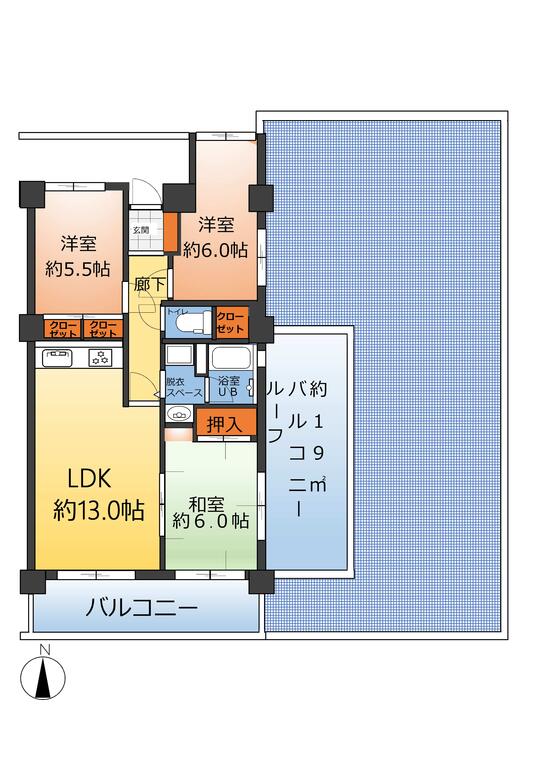 堀田サンハイツA棟A棟の間取り