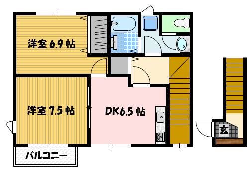 ピア　フルージュの間取り