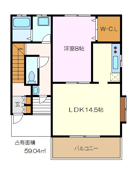 横浜市金沢区釜利谷東のアパートの間取り