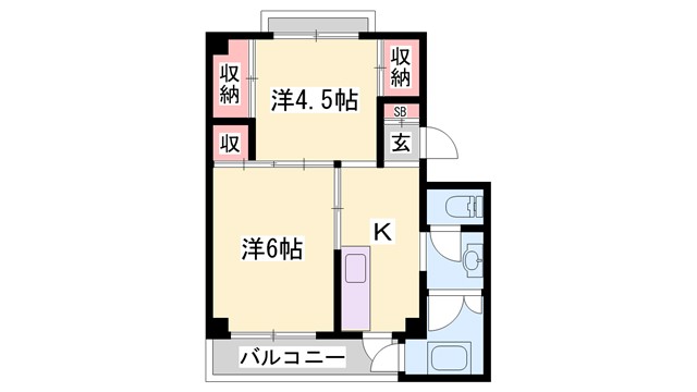 ビレッジハウス北条第二の間取り