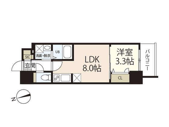 【広島市東区光町のマンションの間取り】