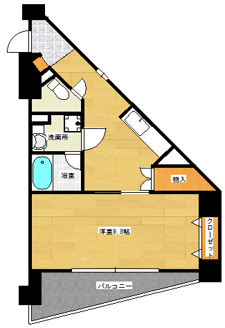 広島市東区牛田新町のマンションの間取り