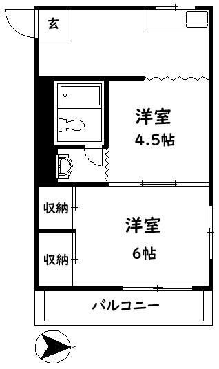 中野区沼袋のマンションの間取り