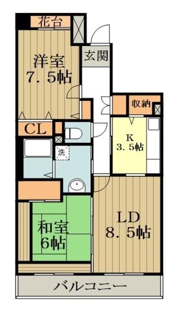 【小金井市梶野町のマンションの間取り】