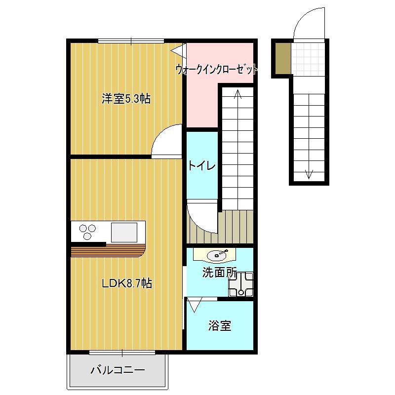 山形市城西町のアパートの間取り