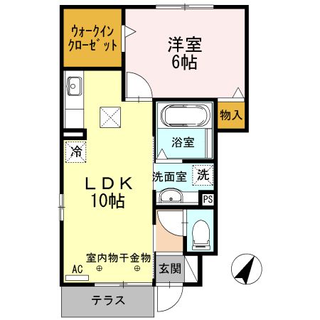 静岡市清水区楠のアパートの間取り