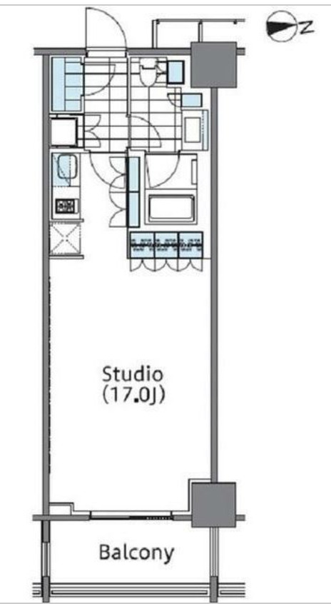 新宿区新宿のマンションの間取り