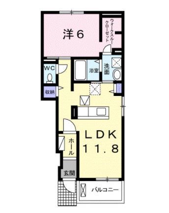 瀬戸内市邑久町豊安のアパートの間取り