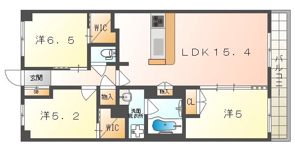 ライオンズ守口ブランズシティの間取り