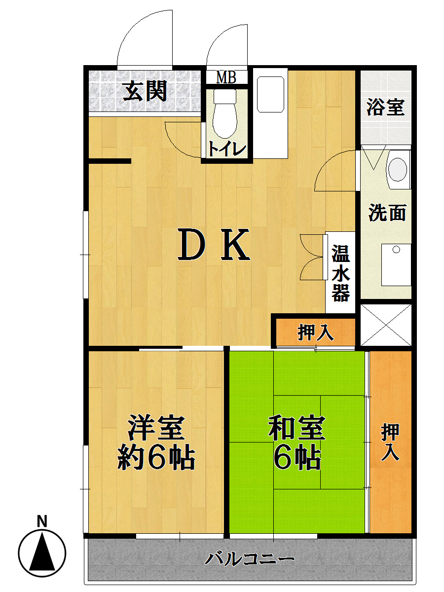 ライオンズマンション八興の間取り